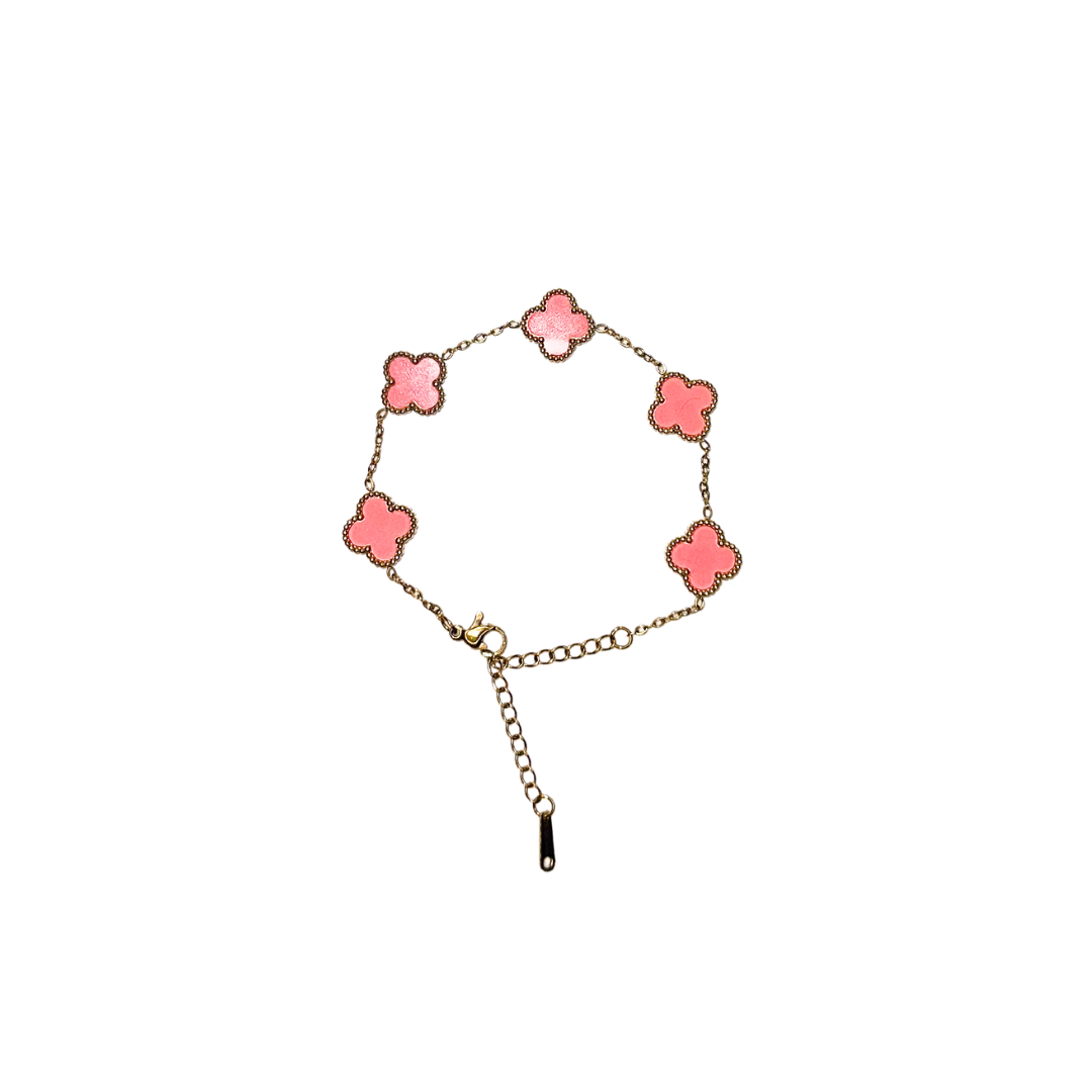 Pink Clover Bracelet